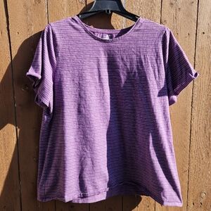 Purple Striped Women's Top